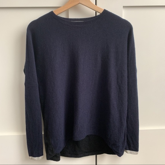 Vince Navy and Black cashmere sweater - Picture 1 of 6